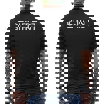 Be First メンズTシャツ バックプリント - Kawaiitshirt