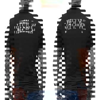 Fish Bay WI J02 Vintage Athletic Sports Men's Back Print T-Shirt | Mazezy