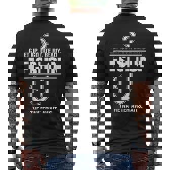 Fish On The Water Awaits Motivational Fishing Tank Top Men's Back Print T-Shirt | Mazezy