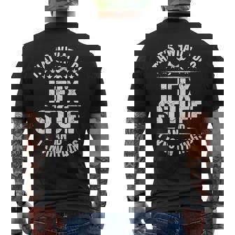 I Fix Stuff Mechanic Car Auto Mechanic USA Flag Men's Back Print T-Shirt | Mazezy