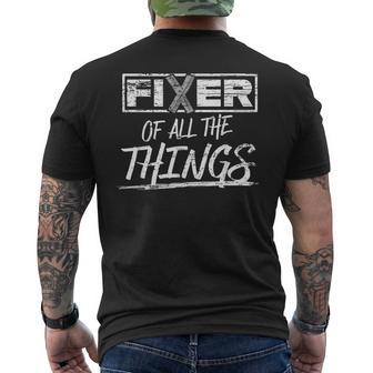Fixer Of All The Things Handy Man Weathered Men's T-shirt Back Print - Thegiftio UK