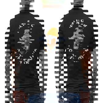 Flat Rock North Carolina Hiking Gnome NC Vacation Men's Back Print T-Shirt | Mazezy