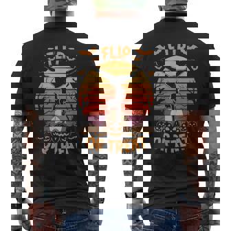 Flip Or Treat Gymnastics Halloween Costume Men's Back Print T-Shirt | Mazezy