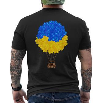 Flores Globo De Aire Bandera De Ucrania Colores Ucranianos Camiseta Hombre Estampado Espalda - Regaloses