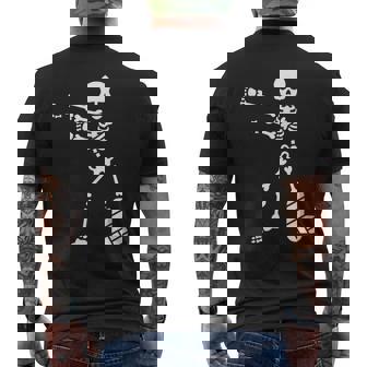 Floss Dance Flossing ダンス 足の骨折 石膏ギプス スケルトン ハロウィーン メンズTシャツ バックプリント - Kawaiitshirt