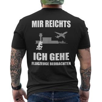 Flugzeuge & Fliegen Lustig Herren & Damen Erwachsene - Kurzarm -Chwarz - Planepotter Geschenk T-Shirt mit Rückendruck - Geschenkecke