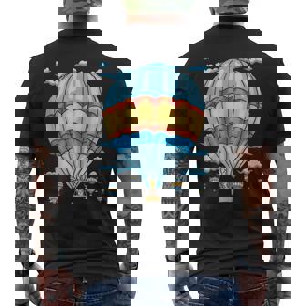 Flying Lantern Sky Aviation Hot Air Balloon Tank Top Men's Back Print T-Shirt | Mazezy