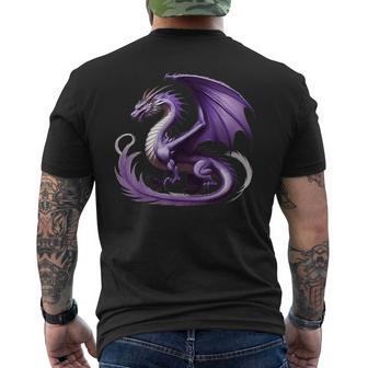 Flying Mythical Creature Cool Dragon Flame-Spewing Dragon Men's T-shirt Back Print - Thegiftio UK