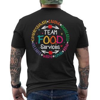 Food Services Back To School Cafeteria Crew Lunch Lady Team Men's T-shirt Back Print - Thegiftio UK