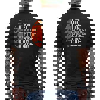 Football Dad I Yell Because I Care Football Dads Men's T-shirt Back Print - Thegiftio