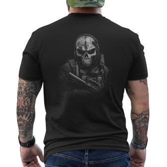 Force D'intervention Masque De Jeu Motif Tête De Mort T-shirt imprimé au dos - Cadeauxyz