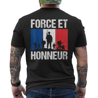 Force Et Honneur France Armée Françaisealeurs Militaires T-shirt imprimé au dos - Cadeauxyz
