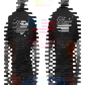 Never Forget He Didn't Call The National Guard On Jan 6 Men's Back Print T-Shirt | Mazezy