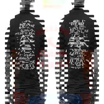 Forget Glass Slipper Figure Skate Ice Skating Figure Skating Men's Back Print T-Shirt | Mazezy