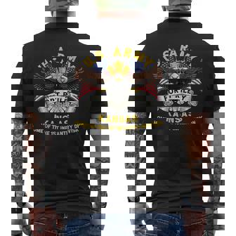 Fort Riley Kansas KS Vintage Military Base Veterans Day Tee Men's Back Print T-Shirt | Mazezy