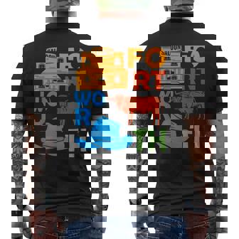 Fort Worth Texas Souvenir Men Cowboy Forth Worth Men's Back Print T-Shirt | Mazezy