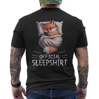 Fox Animal Official Sleep Pajamas Nightgown Men's T-shirt Back Print - Thegiftio UK