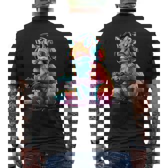 Fox Gaming Animal Video Games Fox Men's T-shirt Back Print | Mazezy