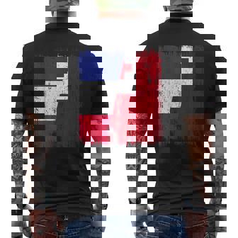 France Tonga Half Flag French Tongan Heritage Men's Back Print T-Shirt | Mazezy