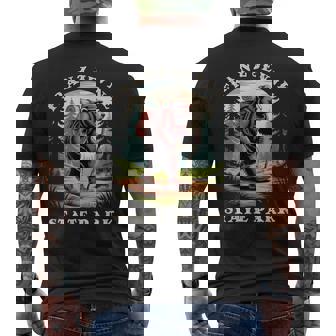 Franz Jevne State Park Minnesota Hiking Trail Adventure Bear Men's Back Print T-Shirt | Mazezy