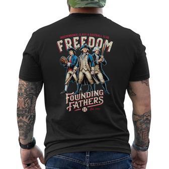 Freedom Founding Fathers Retro Minor League Baseball Team Men's T-shirt Back Print - Thegiftio UK