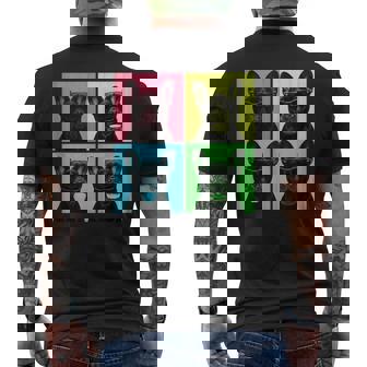 French Bulldog Pop Art Frenchie Dog Lover Photo Booth Tank Top Men's Back Print T-Shirt | Mazezy