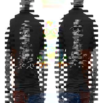 Frog Rave Frogs Colourful Abstract Colourful Goa Trance Music Tank Top Men's Back Print T-Shirt | Mazezy