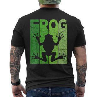 Frog Vintage Herpetology Frog Lover Retro Frog Catcher Men's T-shirt Back Print - Thegiftio UK