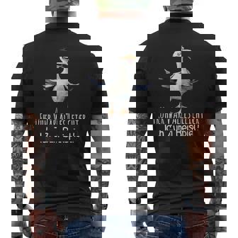 Früher War Alles Leichter Ich Zum Beispiel Dicke Möwe Fun T-Shirt mit Rückendruck - Geschenkecke