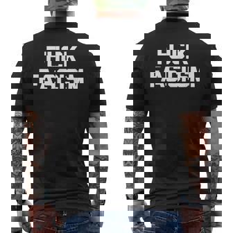 Fuck Fascism 面白い 言って クール ノベルティ 政治 メンズTシャツ バックプリント - Kawaiitshirt