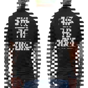 Fuck The World 面白いことわざ 皮肉なかわいいクールなノベルティ メンズTシャツ バックプリント - Kawaiitshirt