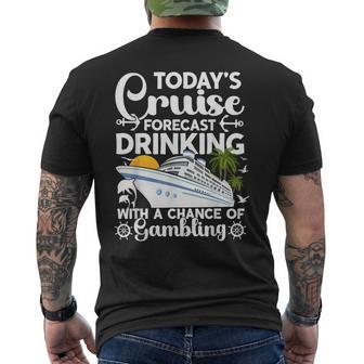 Fun Cruise Drinking With A Chance Of Gambling Men's T-shirt Back Print - Thegiftio UK