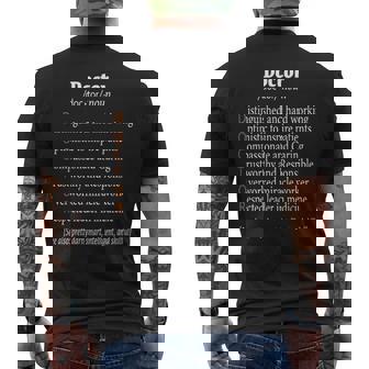 Fun Doctor Definition 医師シャツ 外科医へのギフトに メンズTシャツ バックプリント - Kawaiitshirt