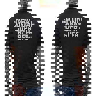 Fun Emotional Support Golfer Golf Therapy Joke Tank Top Men's Back Print T-Shirt | Mazezy