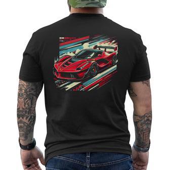 Fun Racing Laferrari F70 Italian Hypercar Supercar Men's T-shirt Back Print | Mazezy