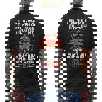 Fun In A World Full Of Fish Be The Maryland Grab Tank Top Men's Back Print T-Shirt | Mazezy