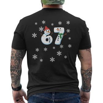 67 Winter Snowman Middle School 6 7 67 Meme Men's T-shirt Back Print - Thegiftio UK