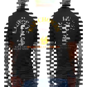 Bad Choices Make Greattories スケルトンカクテルパーティー メンズTシャツ バックプリント - Kawaiitshirt