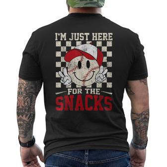 Baseball Lover I'm Just Here For The Snacks Toddler Men's T-shirt Back Print - Thegiftio UK