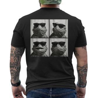 Bearded Dragon Lover Cute Beardie Lizard Photo Booth Men's T-shirt Back Print - Thegiftio