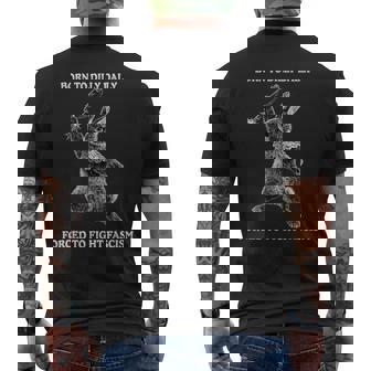 Born To Dilly Dally Forced To Fight Fascism Bunny Men's T-shirt Back Print | Seseable CA