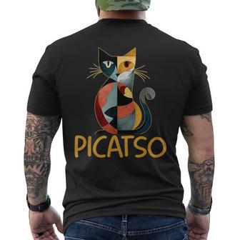 Cat Picatso Men's T-shirt Back Print | Seseable CA