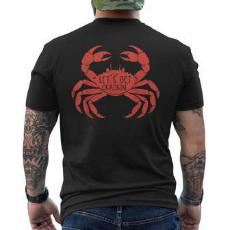 Crab Eating Red Crab Lover Seafood Foodie Crabbing Men's T-shirt Back Print - Thegiftio UK