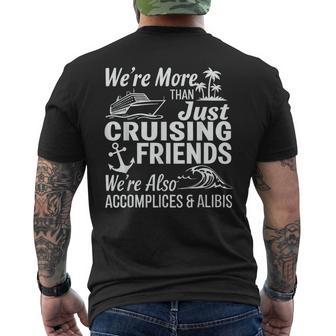 Cruise Friends Graphic Accomplices & Alibis Travel Men's T-shirt Back Print - Thegiftio UK