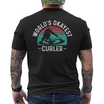 Curling & Stuff Curler By Dimmerch Women's Black Modern Letter Print Crew Neck Men's T-shirt Back Print - Thegiftio UK