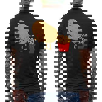 Curly Fries s Potato Food Eaters Men's T-shirt Back Print - Monsterry