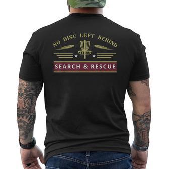 Disc Golf Search And Rescue Disc Golfer Men's T-shirt Back Print - Thegiftio UK