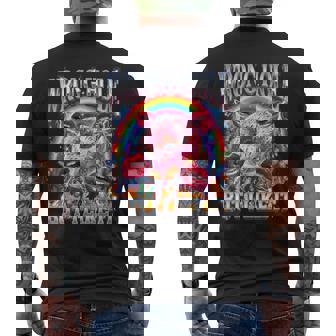 Donut Wrong Hole But I Like It Humor Party 90S Bootleg Men's T-shirt Back Print - Monsterry