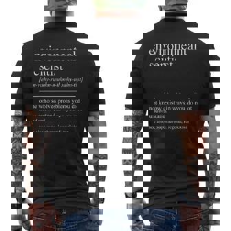 Environmental Scientist Definition Science Men's T-shirt Back Print | Mazezy