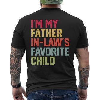 Father's Day I'm My Father In Laws Favorite Child Men's T-shirt Back Print - Thegiftio UK